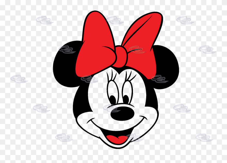 Minnie Mouse Mickey Mouse Silhouette Clip Art - Red Minnie Mouse Face - Png Download
