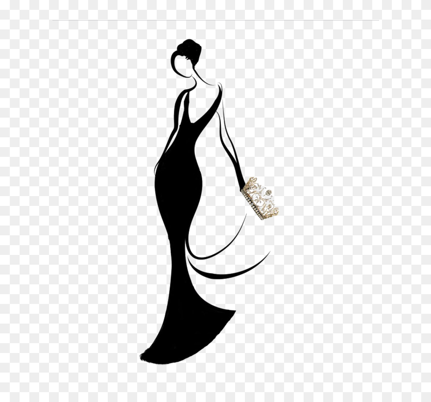 Pageant Silhouette Png Transparent Image - Silhouette Pageant Png Clipart