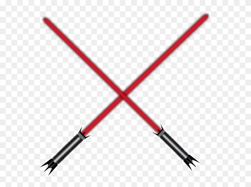 Red Double Lightsaber Clip Art At Clker - Png Download