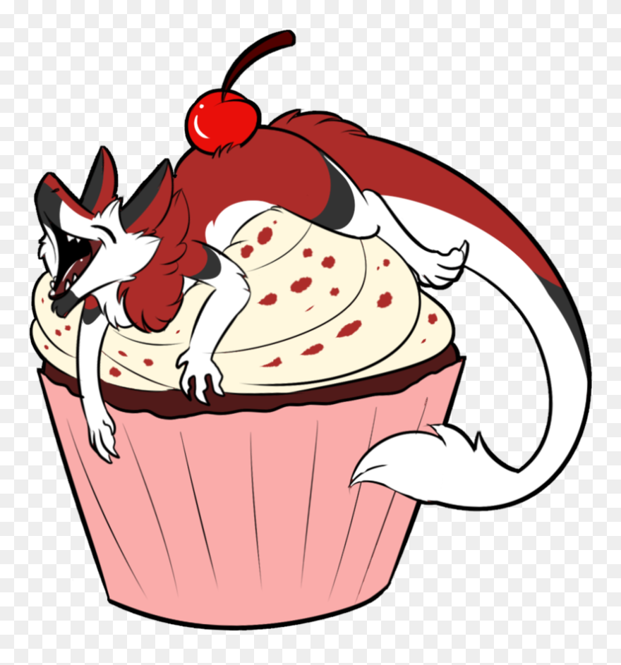 Sergal On A Cupcake - Illustration Clipart