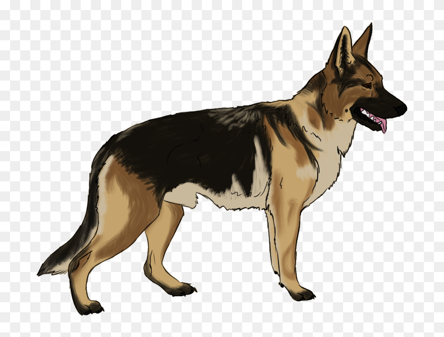 Transparent Funny Dog Png - German Shepherd Dog Clipart