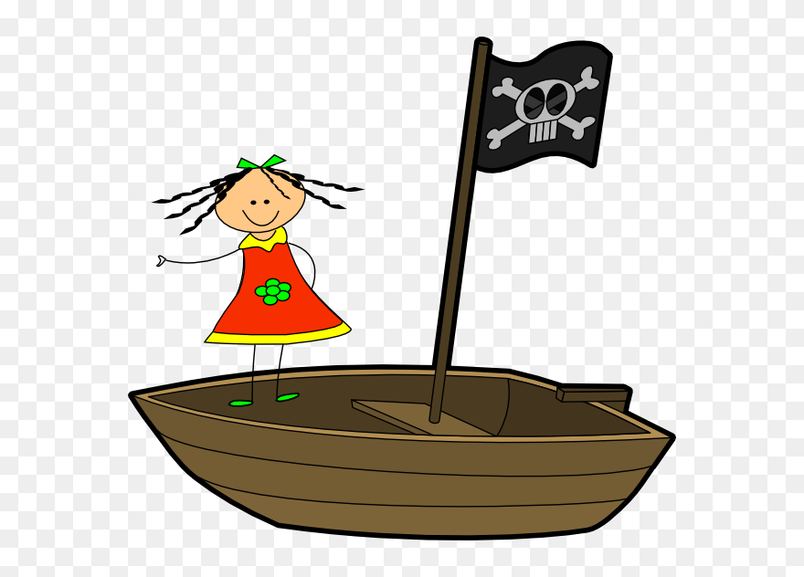 Sailing Girl Clip Art - Transparent Background Boat Png