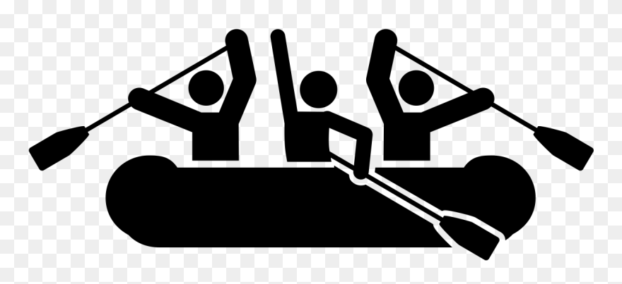White Water Rafting Icon Clipart