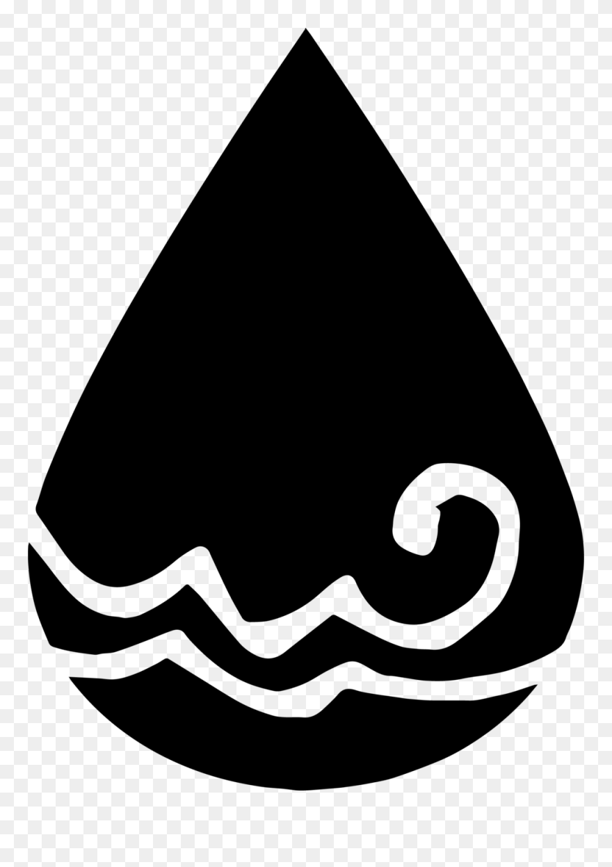 Elm Logo Waterdrop Black Higres - Portable Network Graphics Clipart