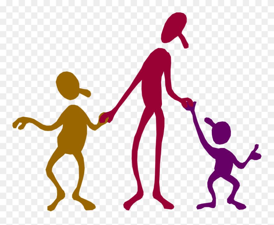 Clip Art Image Of Parent With Children - Special Education - Png Download
