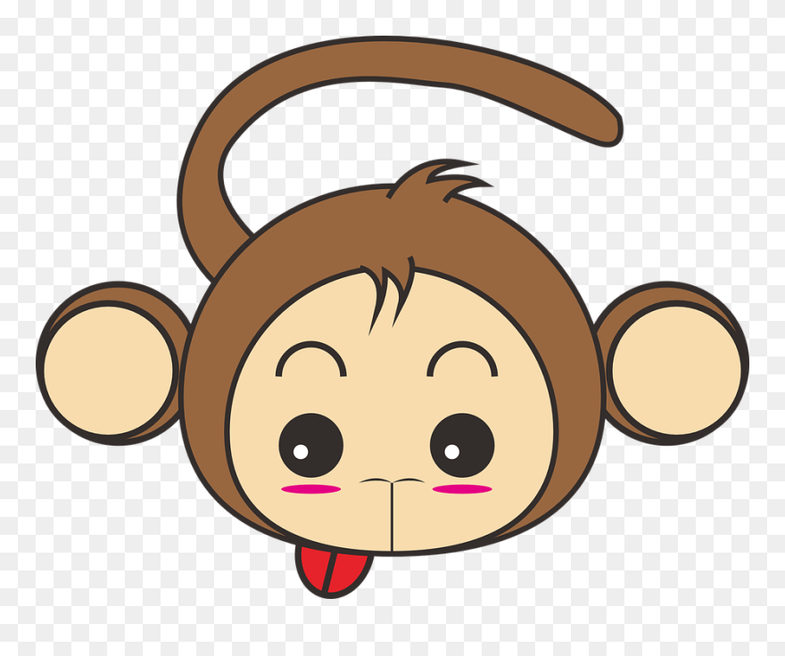 Cold Clipart Monkey - Cute Monkey Cartoon Png Transparent Png