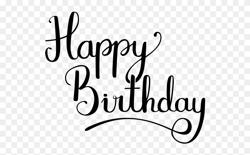 Calligraphy Clipart Transparent - Happy Birthday Fancy Writing - Png Download
