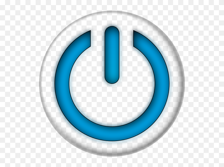 Blue Power Sign Button Png Images - Blue Power Button Png Clipart