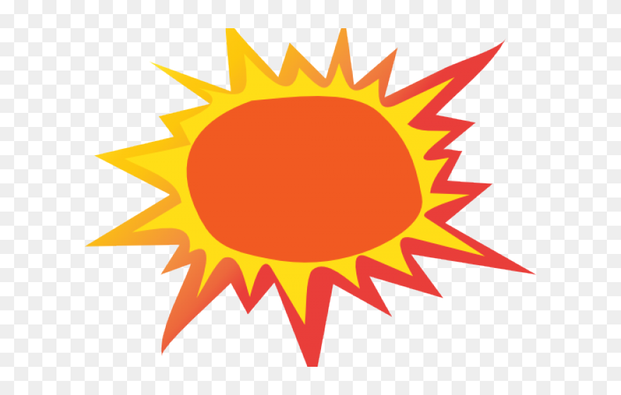 Hot Sun Clipart Clip Art Black And White Hot Sun Clipart - Circle - Png Download