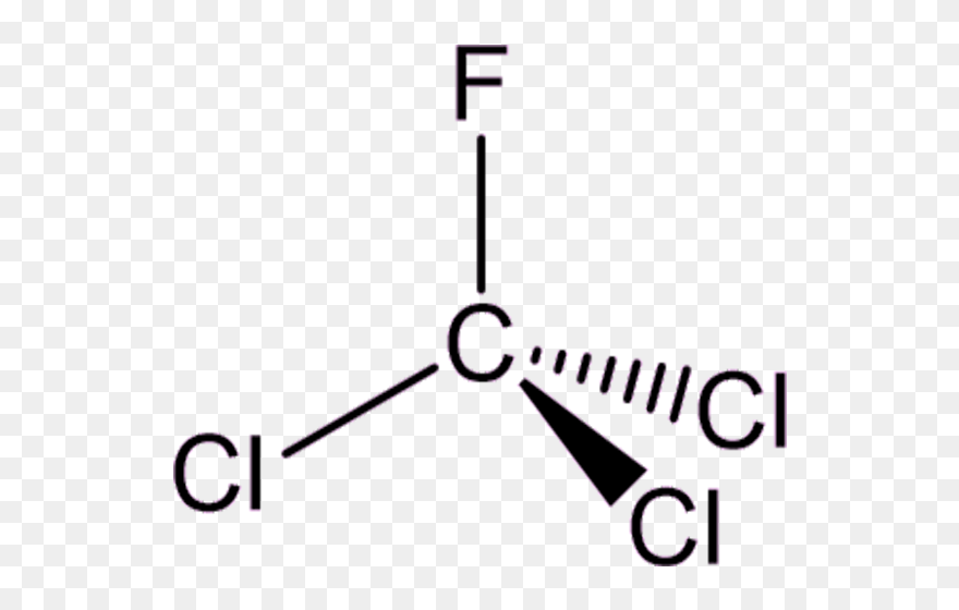 Cfc 11 Molecule 600px - Chloroform Chemical Formula Clipart
