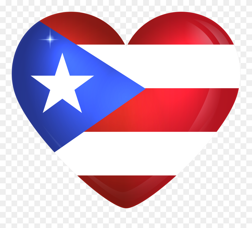 Puerto Rico Clipart Table - Puerto Rico Flag Heart Png Transparent Png