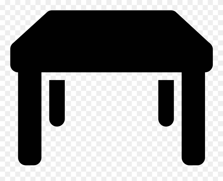 Clipart Table Long Table - Black Table Clip Art - Png Download