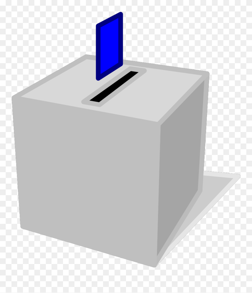 Blue Paper Doll Svg Clip Arts - Ballot Box Clipart - Png Download