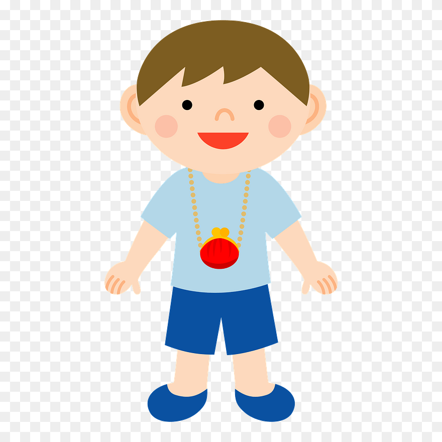 Child Boy Purse Clipart - Cartoon - Png Download