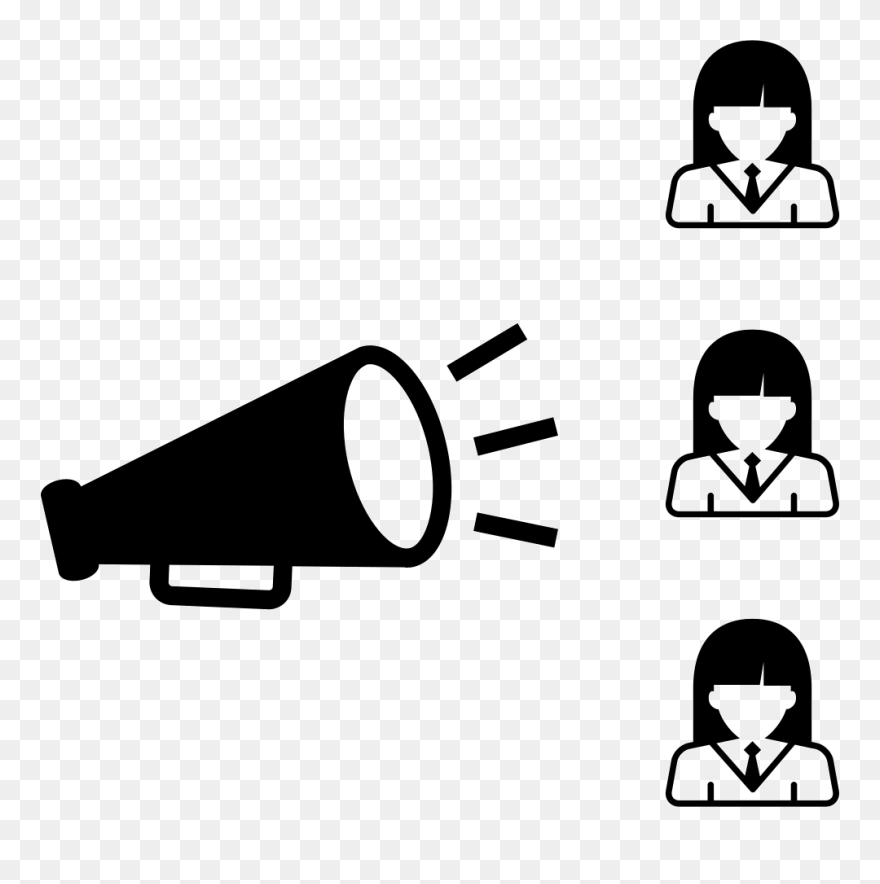 Megaphone Clipart Loudspeaker Icon - Mujer Hablando Png Transparent Png