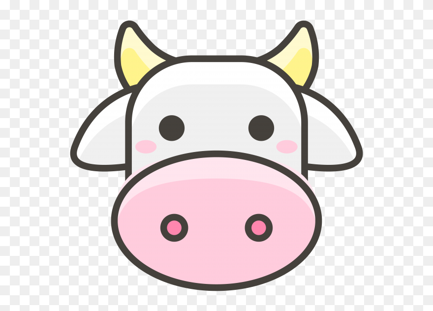 Transparent Pig Face Png - Draw A Cow Emoji Clipart