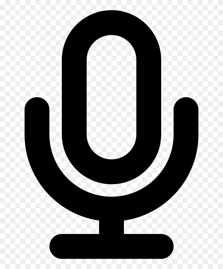 Transparent Microphone Icon Png - Free Microphone Outline Png Clipart