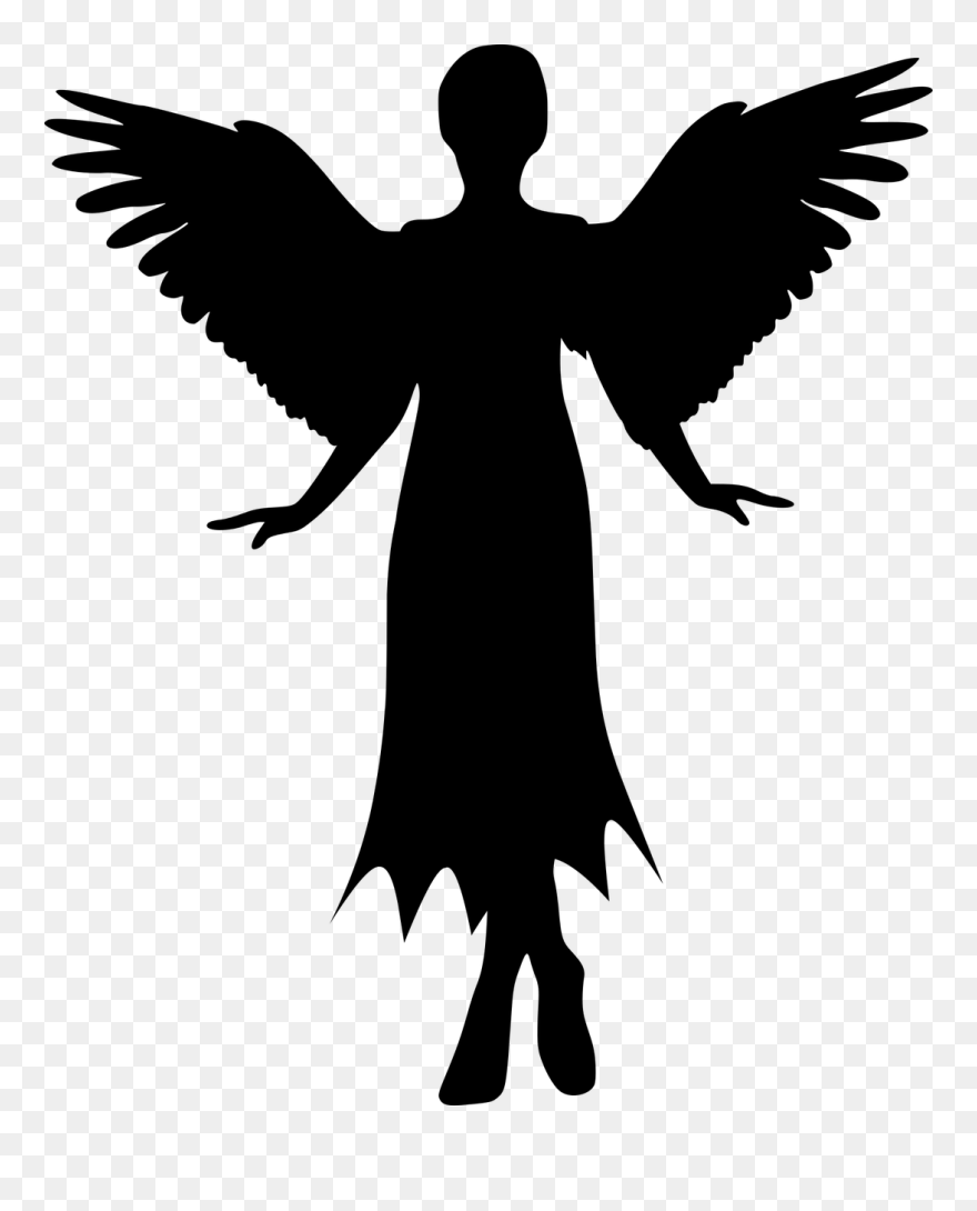 Vector Graphics Portable Network Graphics Clip Art - Male Angel Silhouette - Png Download