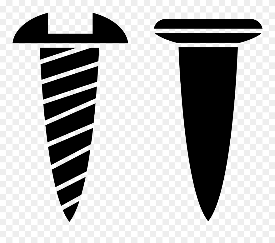Screw Svg Thin - Tornillos Y Clavos Vector Clipart