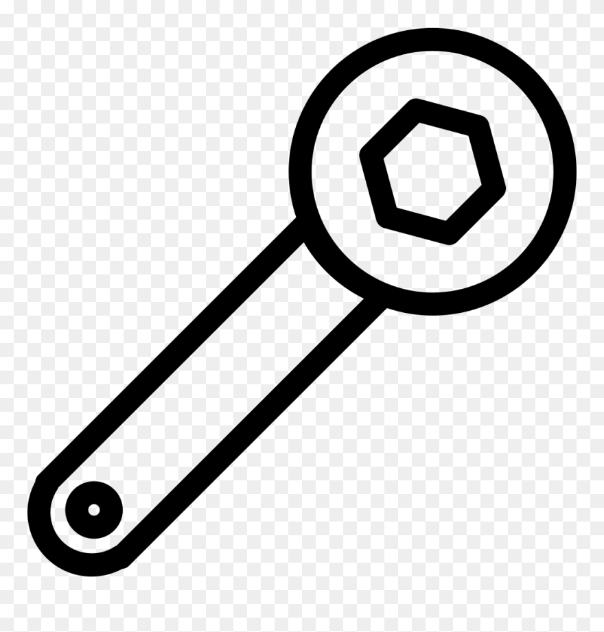 Repair Tool For Nuts And Bolts - Wrench Vector Free Clipart