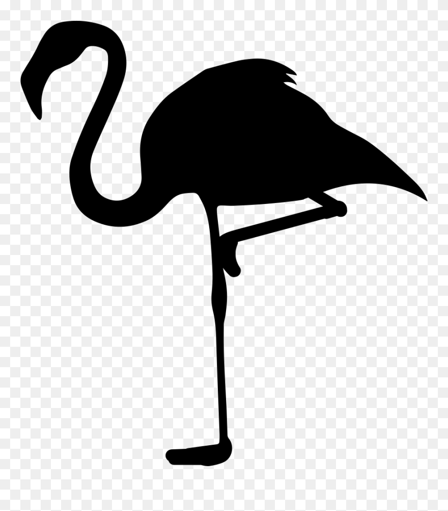 Animal Silhouette Flamingo Clipart