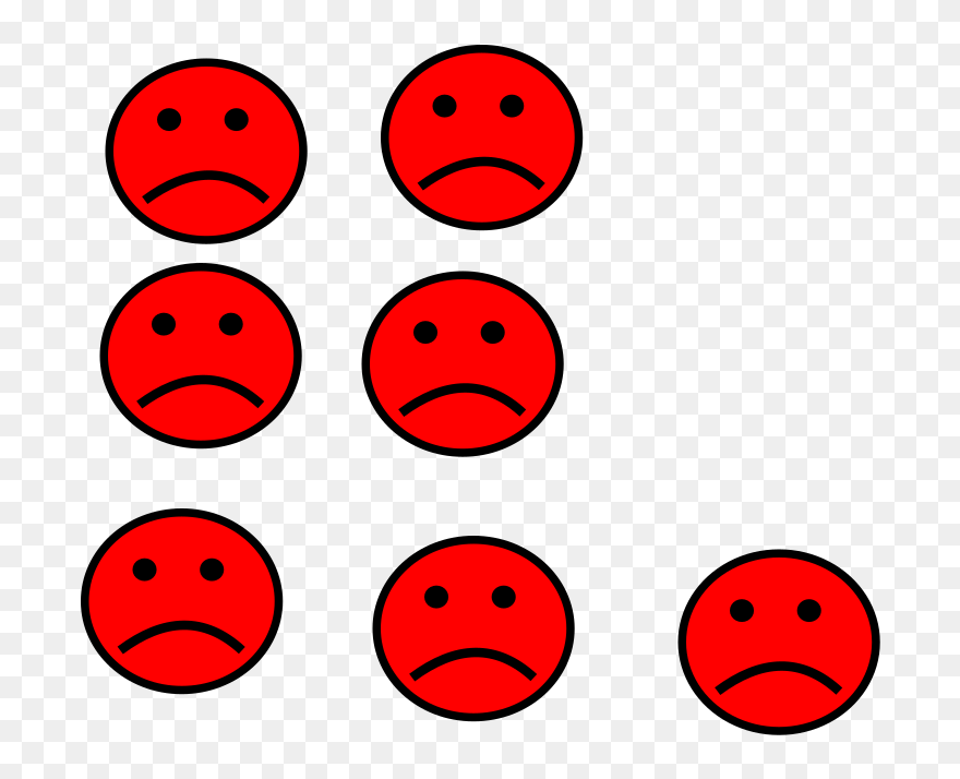 Small Red Sad Face Clipart