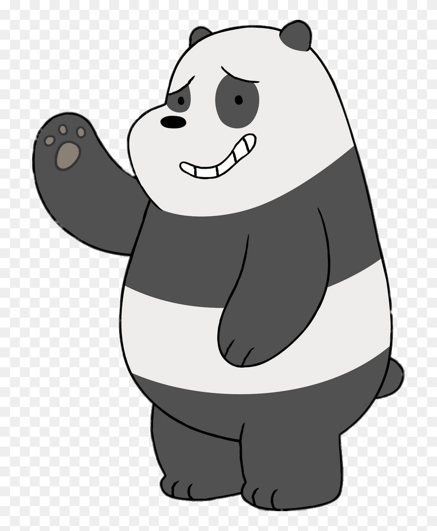 Download We Bare Bears Panda Waving Transparent Png - Griz Panda We ...