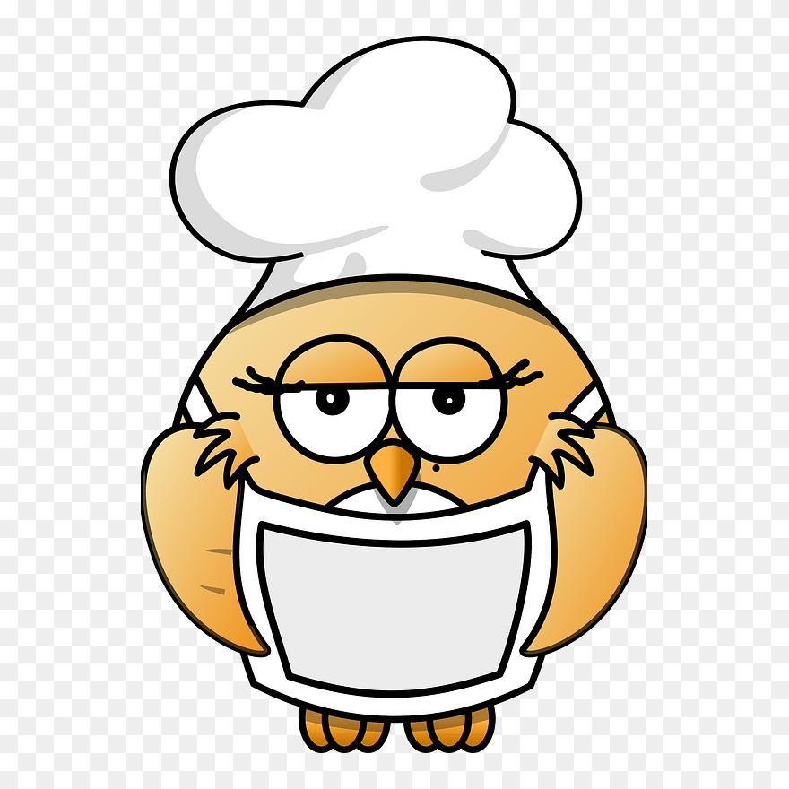 Owl Cook Clipart - Chef Owl Clip Art - Png Download