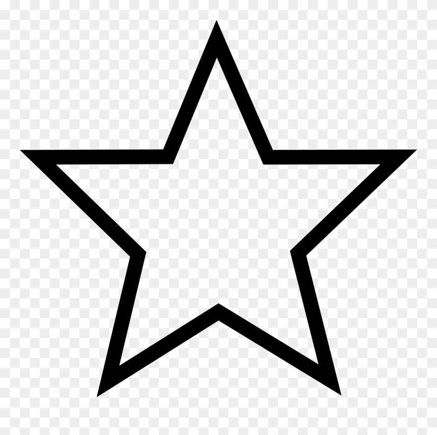Clipart Five Pointed Star Image Transparent Five-pointed - White Star No Background - Png Download