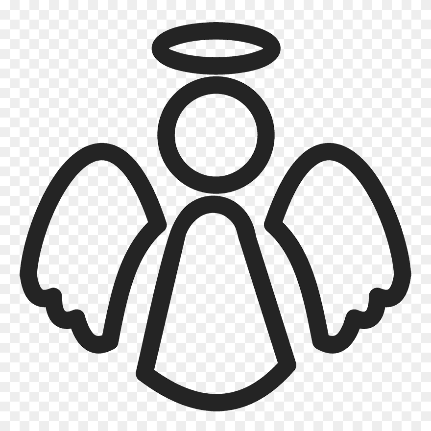 Angel Outline Transparent & Png Clipart Free Download - Christmas Angel Outline Png
