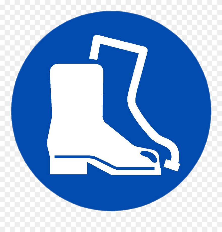 Feet Protection Symbol Clip Arts - Foot Protection Ppe Sign - Png Download