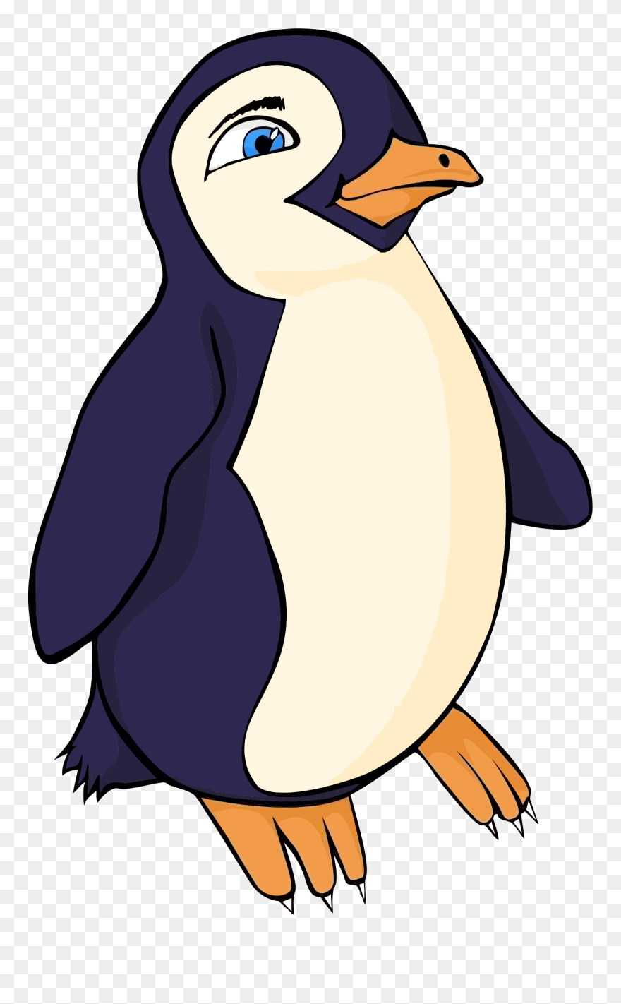 Happy Feet Cute Cartoon Penguin By Jemm Clipart Png - Animals Facing To The Right Transparent Png