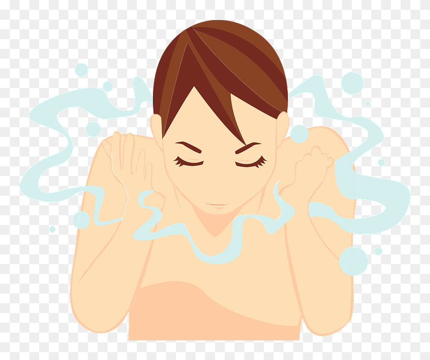 Woman Face Wash Clipart - Illustration - Png Download