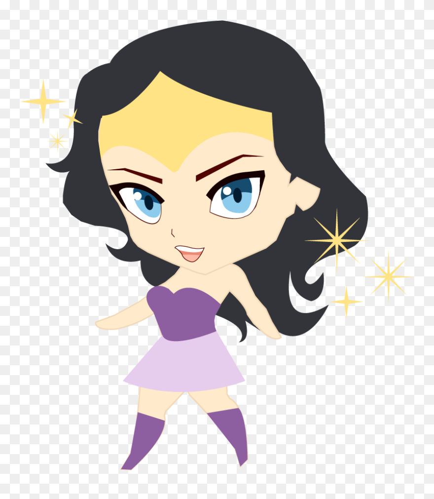 Transparent Wash Your Face Clipart - Wonderwoman Kawaii - Png Download