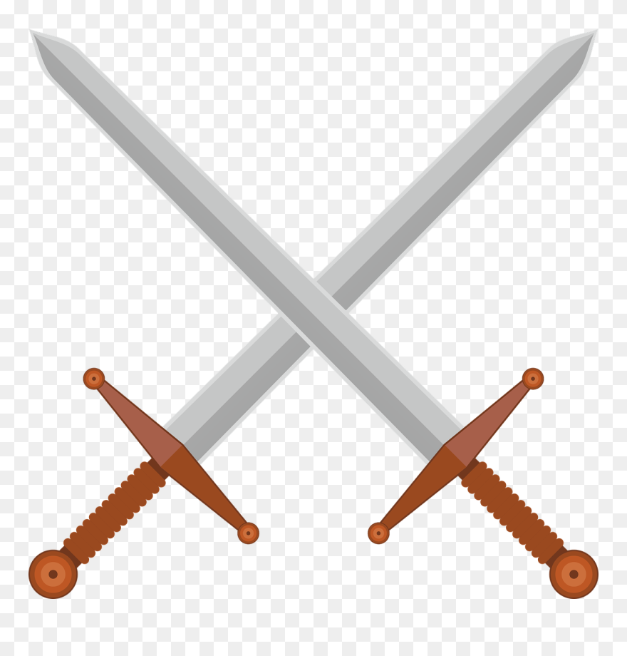 Transparent Crossed Swords Clipart - Knights Sword Knights Middle Ages - Png Download