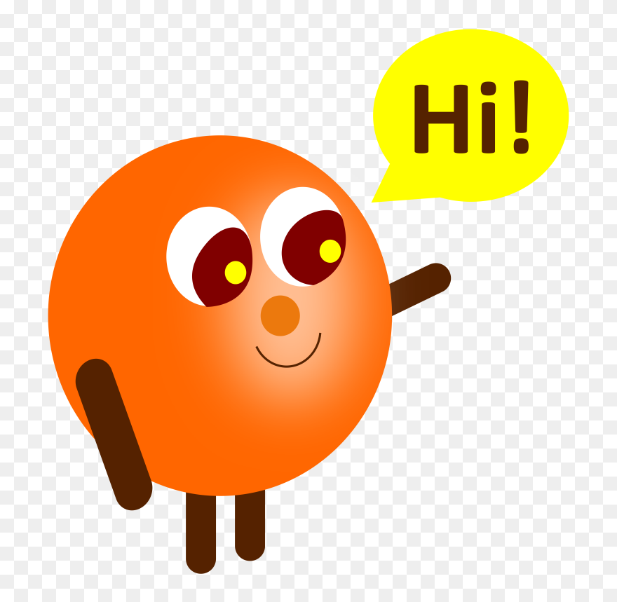 Simple Character And A Hi - Hi Sticker For Whatsapp Clipart
