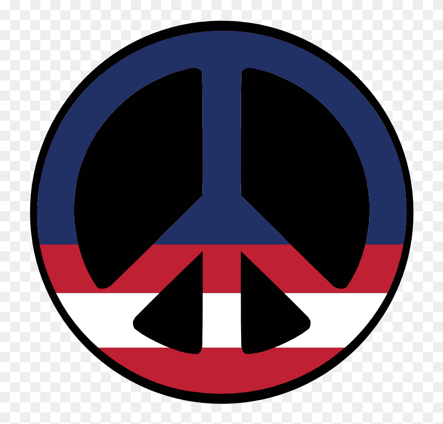 Us 36 Star Wagon Wheel Flag Peace Symbol Scallywag - Clip Art - Png Download