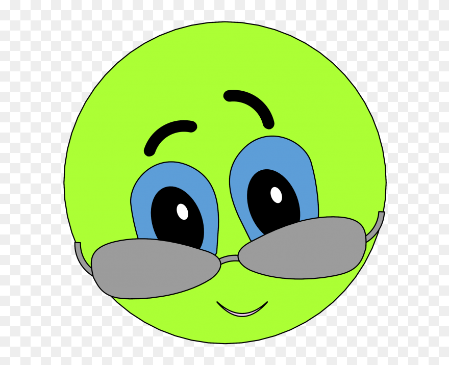 Emoticon With Shades Smile Clipart Png Face - Cartoon Transparent Png