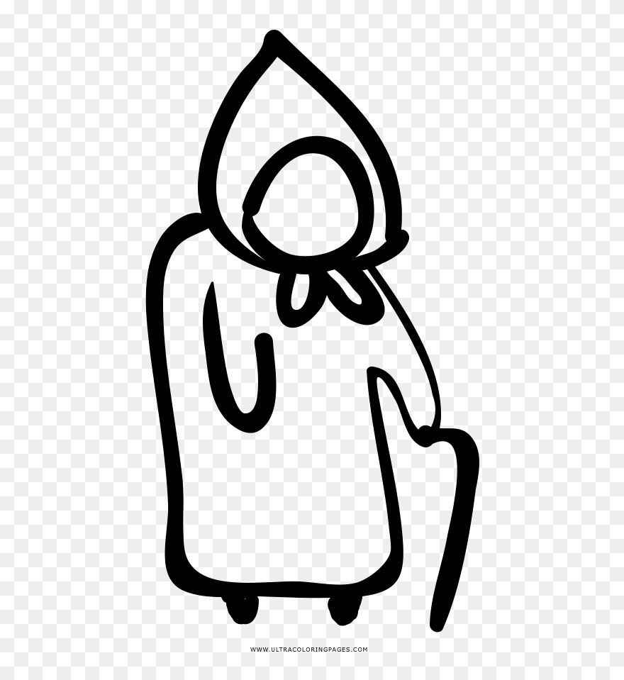 Grandmother Coloring Page Clipart