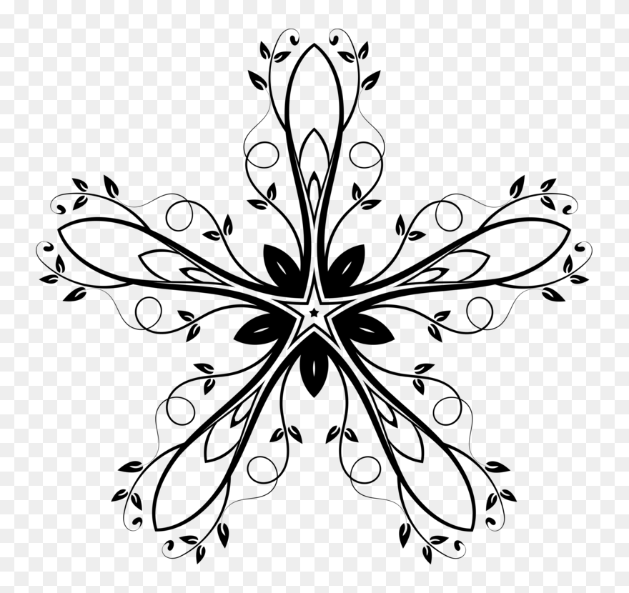 Symmetry,monochrome Photography,petal - Line Art Clipart