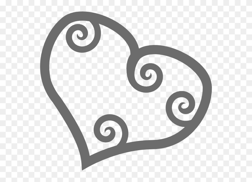 Free Scrollwork Heart Cliparts, Download Free Clip - Easy Pattern Maori Designs - Png Download