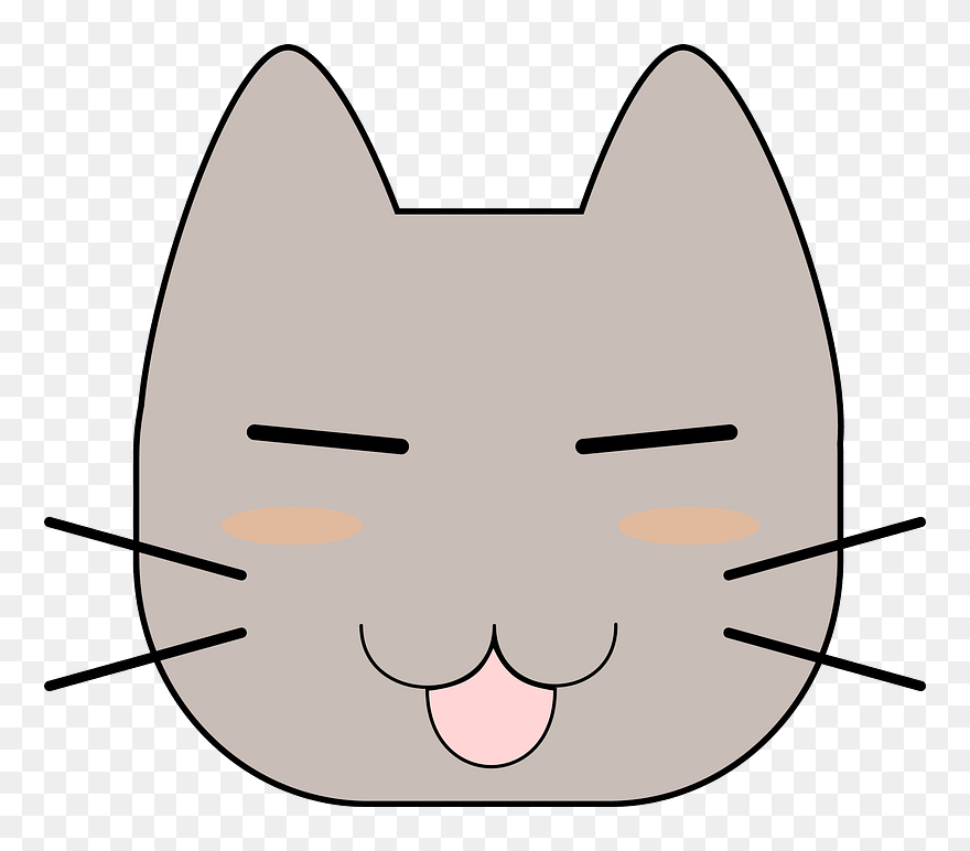 Harmful Cat Face Clipart - Cartoon - Png Download