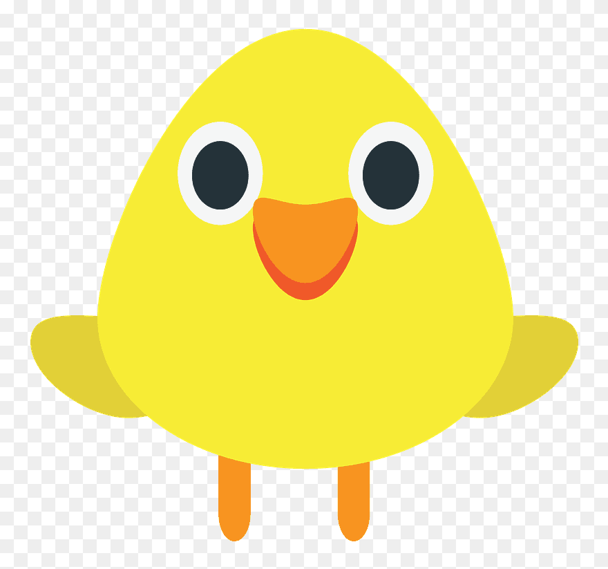 Front-facing Baby Chick Emoji Clipart - Cartoon - Png Download