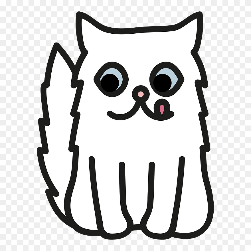 Licking Cat Clipart - Cat - Png Download