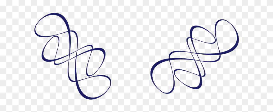Two Navy Blue Squiggles Svg Clip Arts - Line Art - Png Download