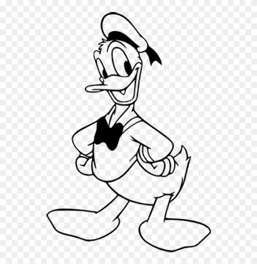 Cliparts For Free Download Donald Clipart Drawing And - Donald Duck Coloring Pages - Png Download