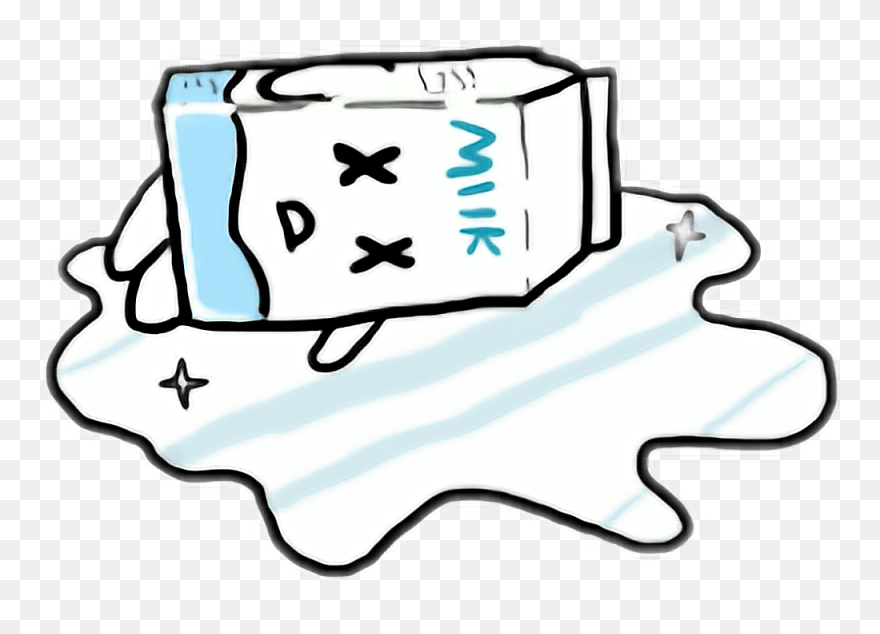 Clipart Milk Spill Milk - Transparent Spilled Milk Clipart - Png Download