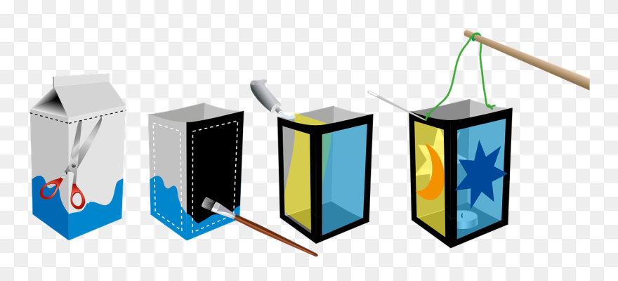 Milk Carton Lantern Clipart