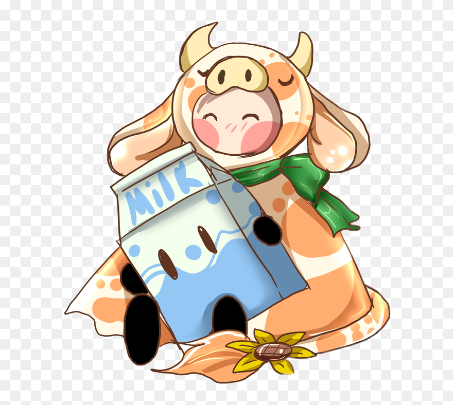 #chibi #cow #milk #carton Clipart
