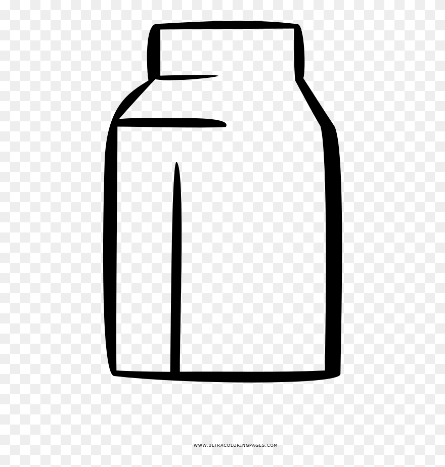 Milk Carton Coloring Page Clipart